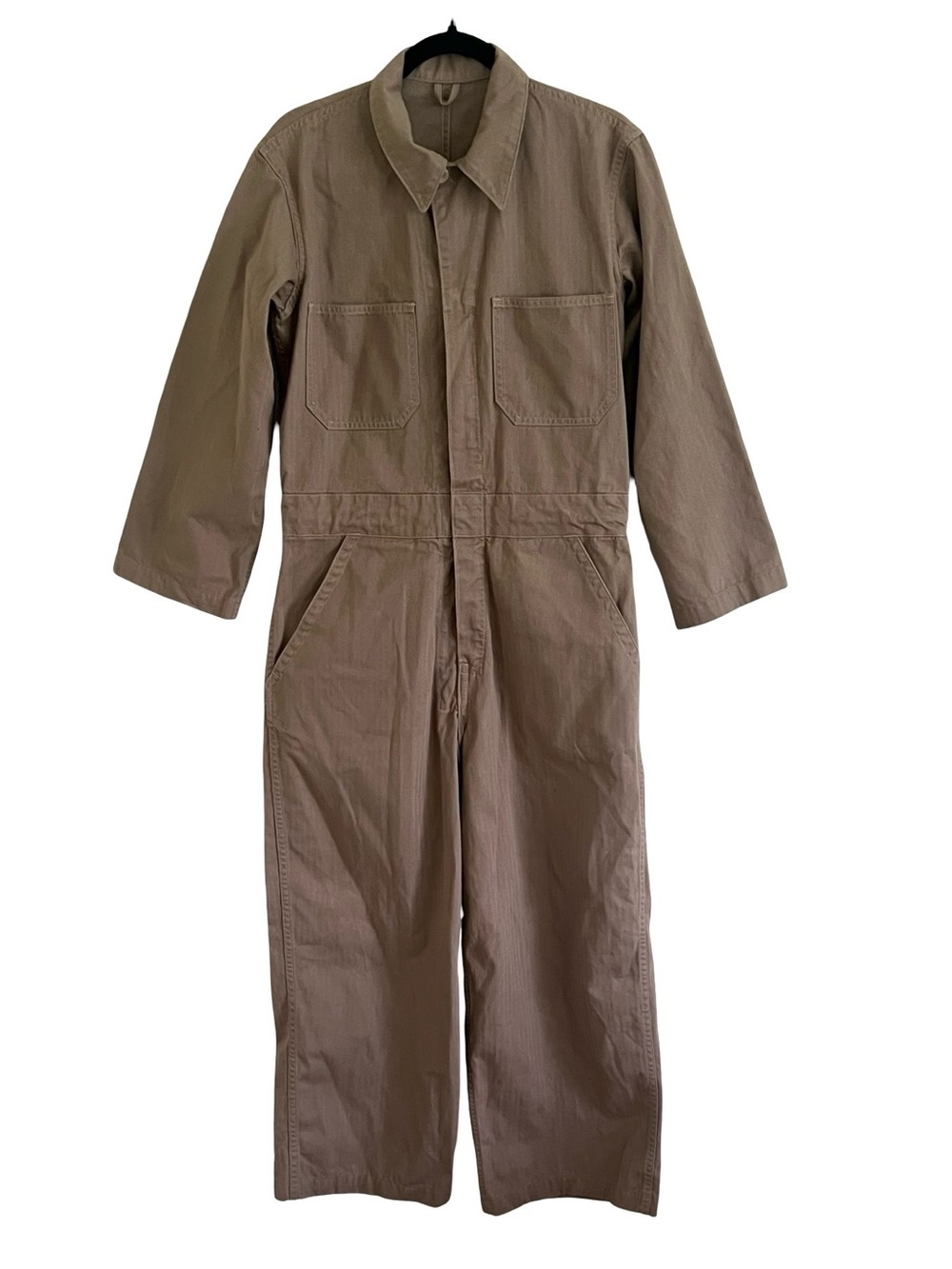 As Ever NYC Tan 100% Cotton Jumpsuit Size 4 ( Size 10 - 12)